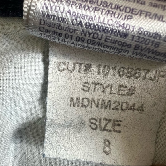 NYDJ Womens Barbara Bootcut Dark Wash Ankle Jeans Sz 8 Mid Rise - Picture 11 of 11